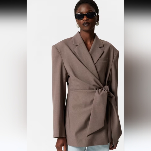 & Other Stories Jackets & Blazers - & Other Stories wool blend wrap blazer jacket size 4 EU size 36